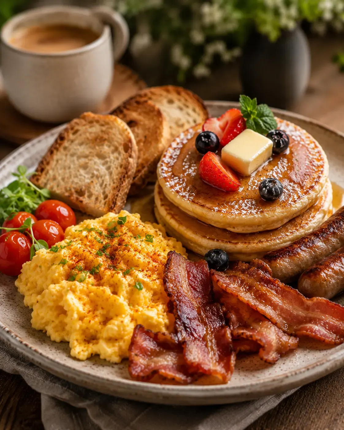 Brunch americano de la casa